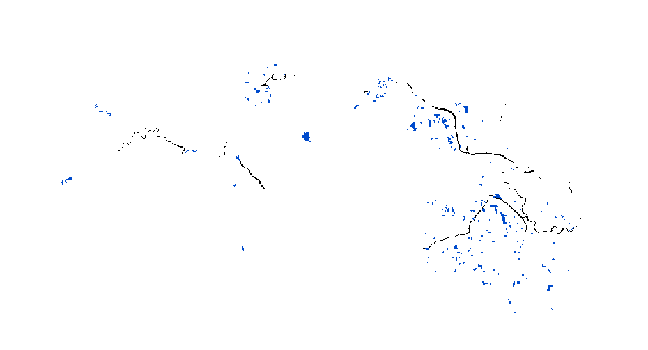北京城八区水域与湿地分布数据_90m_2005